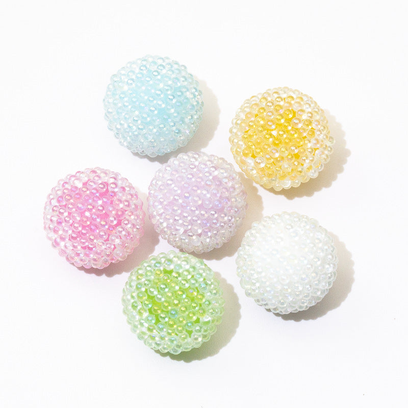 Wholesale 10PCS DIY Sugar Beads Loose Beads Transparent Jelly Through Hole Beads